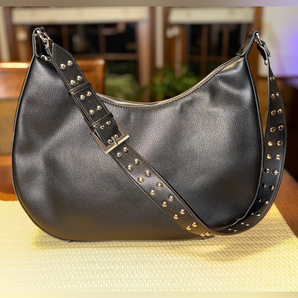 Bcbgeneration Black Messenger Bag With Metallic A… - image 2